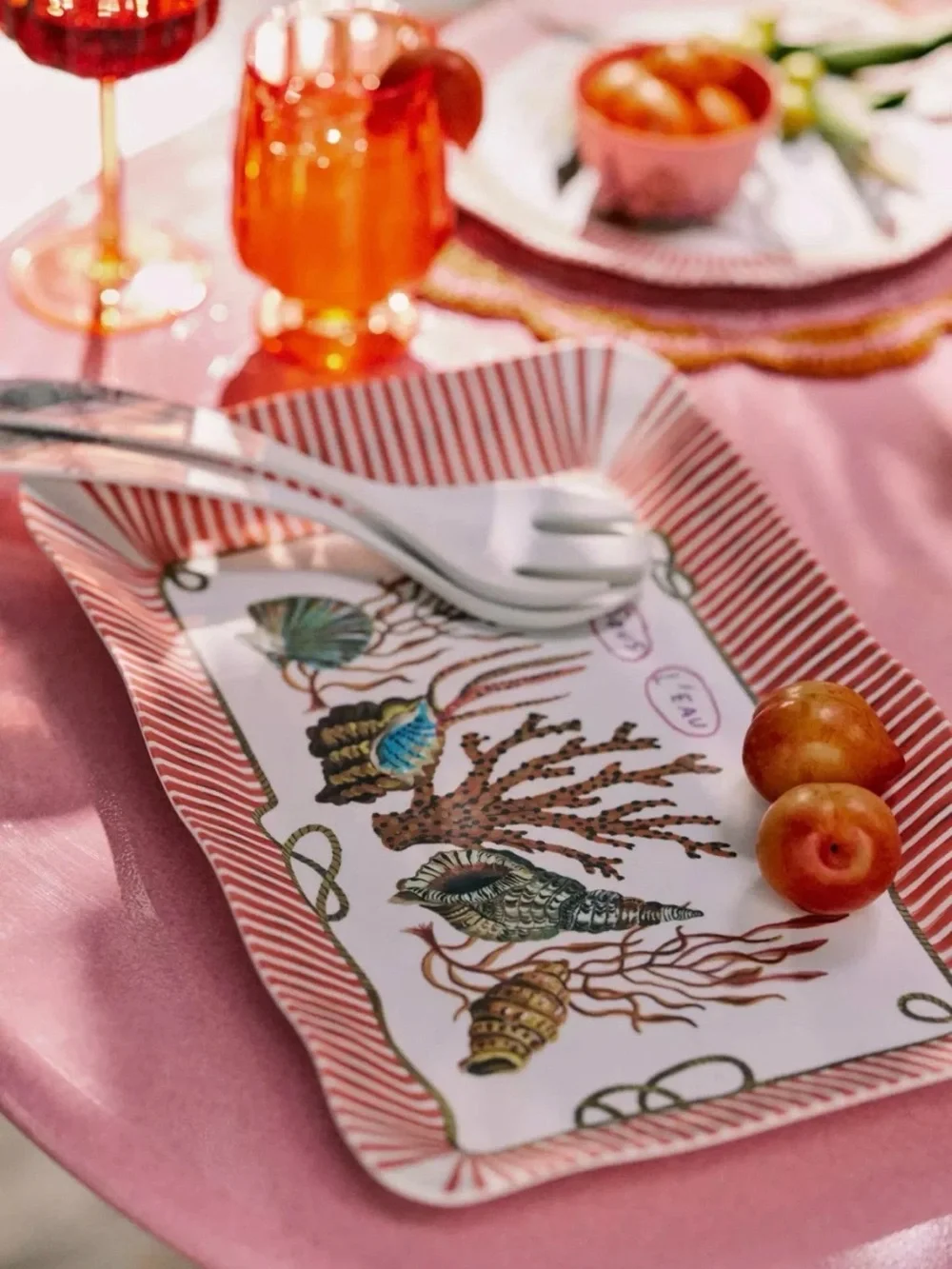 Anthropologie Nathalie Lete By the Sea Large Melamine Platter NEW